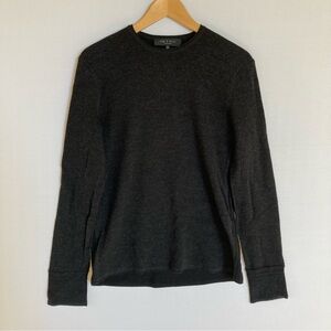 rag & bone Merino Wool Blend Sweater Black Charcoal Women Medium Pullover